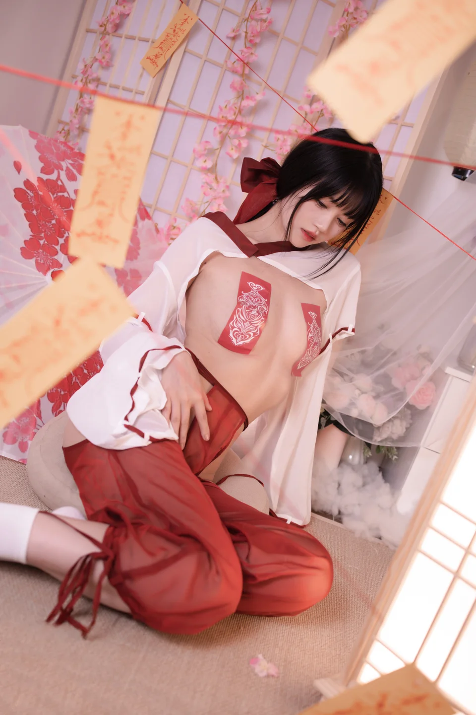 星黛鹿鹿 - No.010 祈福巫女 [56P-720MB] tg@simisebaisi 【丝足阁】006.webp